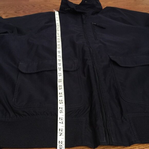 LANDS END RAIN JACKET MENS L 42-44 ZIP HOOD POLYESTER COTTON LINING WINDBREAKER - Picture 11 of 13